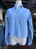 Reworked Cropped Button Down Blouses