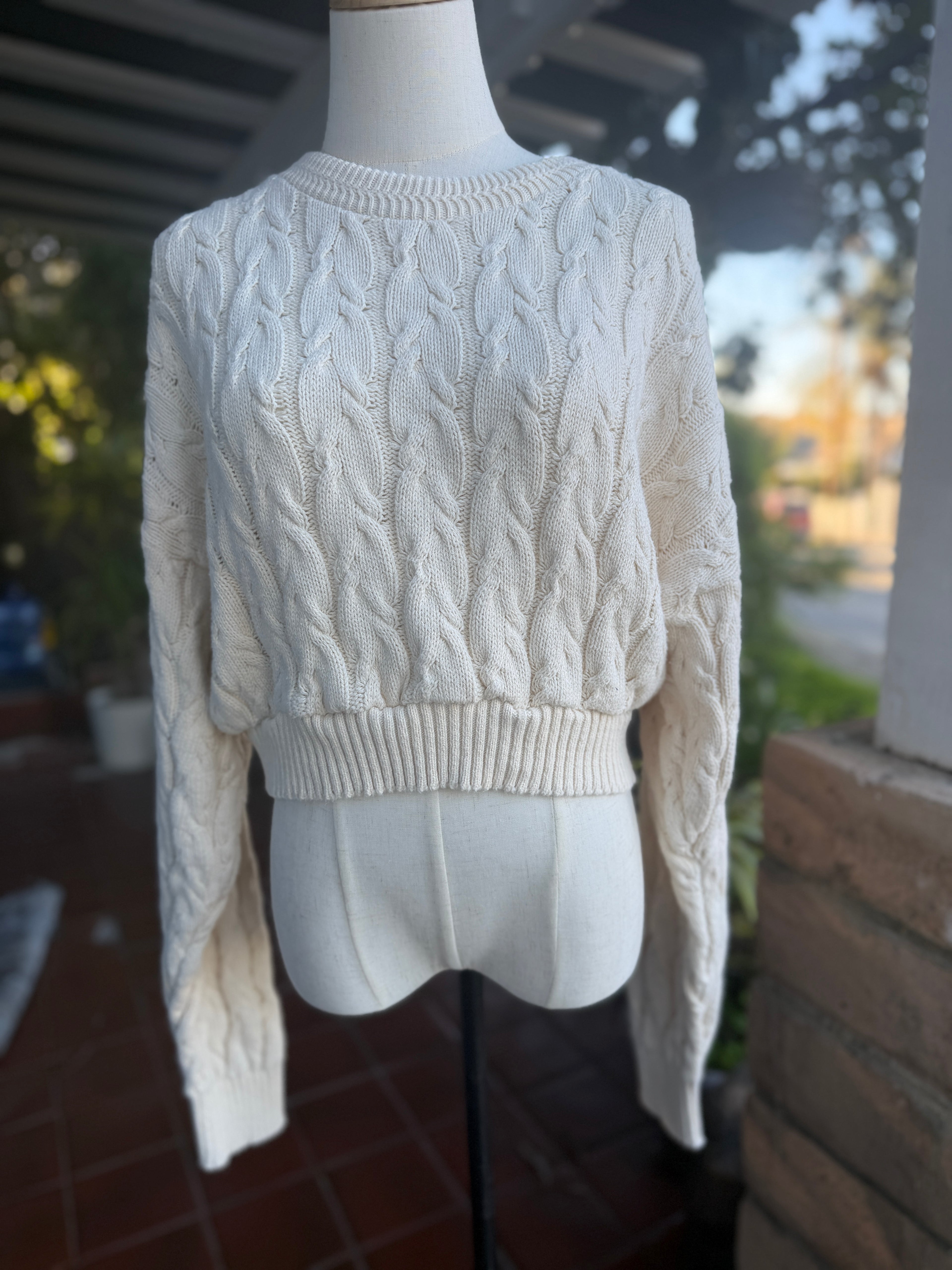 Reworked Vintage Cropped Sweater