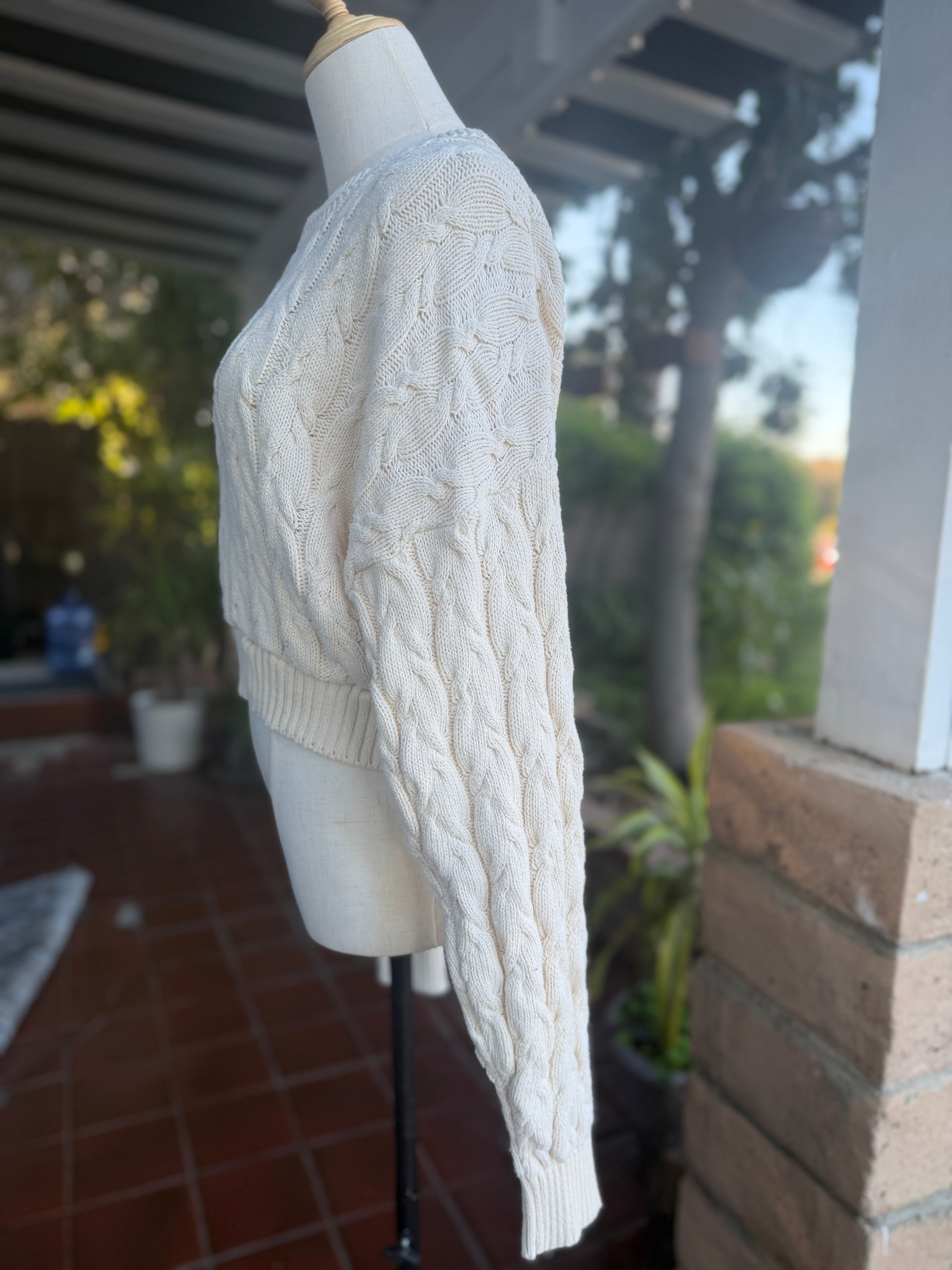 Reworked Vintage Cropped Sweater