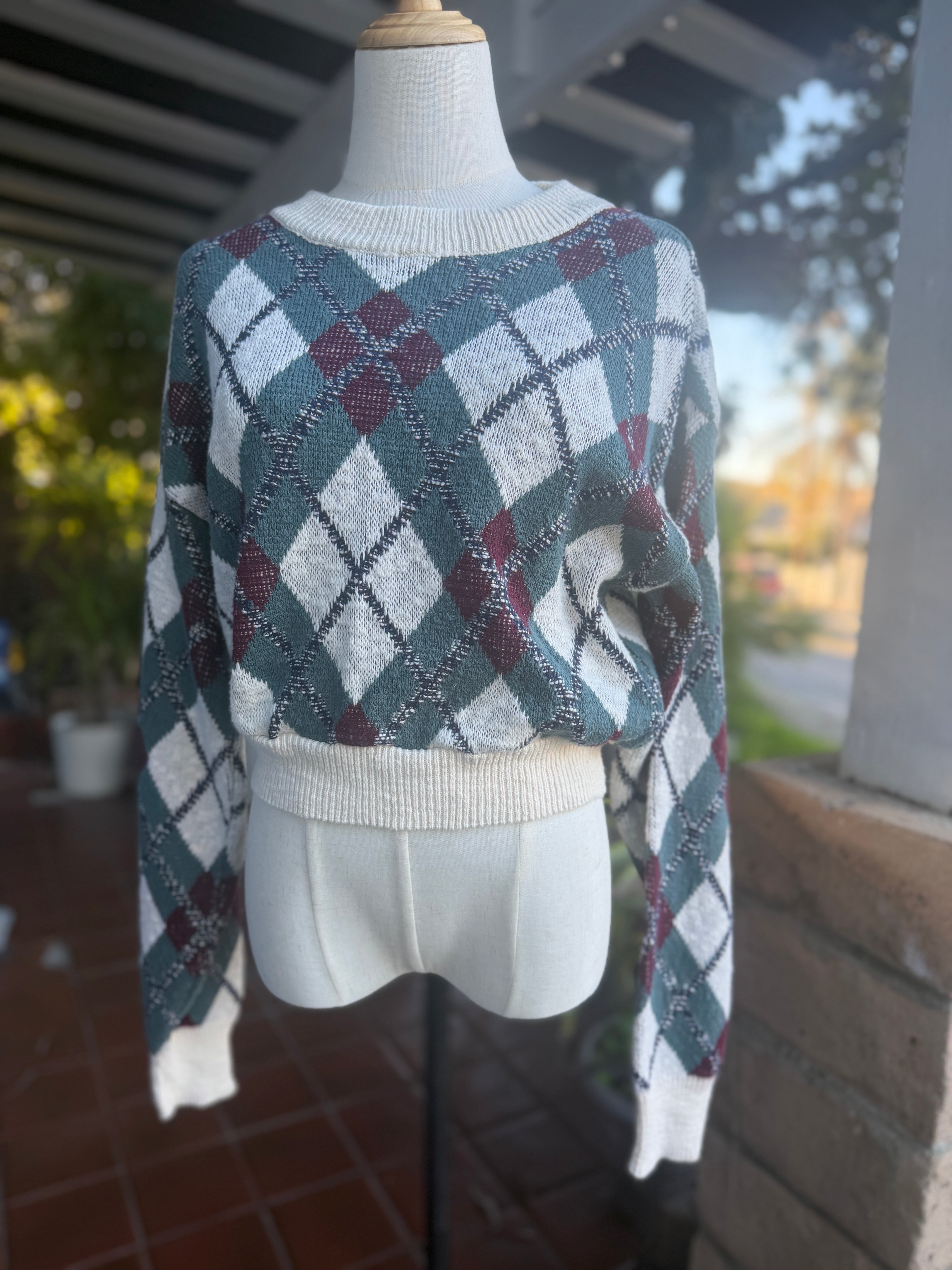 Reworked Vintage Cropped Sweater