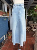 Vintage Blue Levi's Denim Maxi Skirt